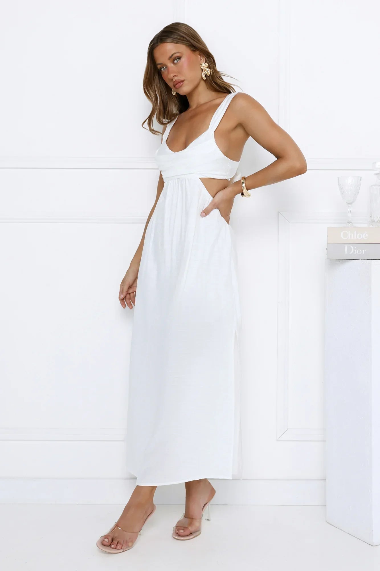 Starlight Shining Maxi Dress White