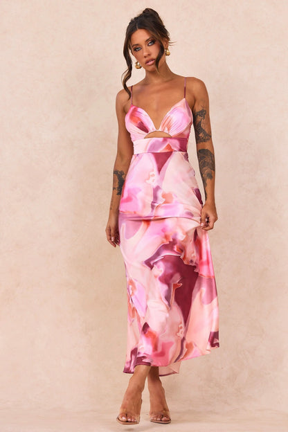 Celia Maxi Dress - Pink Multi