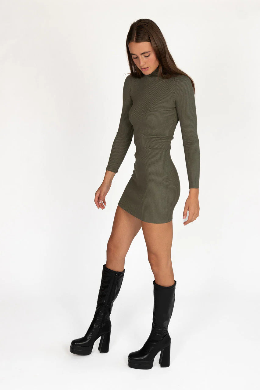 Olive 90's Sweater Dress