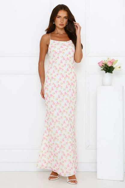 Hawaii Magic Maxi Dress White