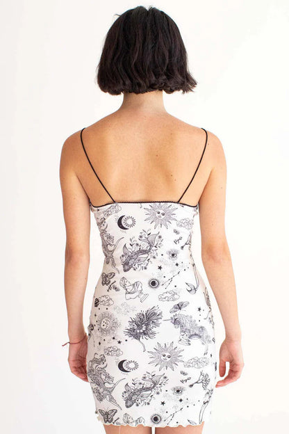 Fantasy Tattoos Milkmaid Mini Dress