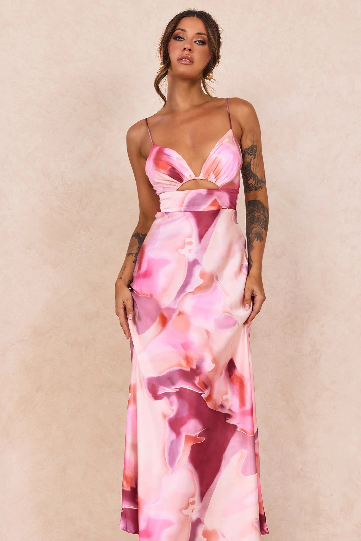 Celia Maxi Dress - Pink Multi