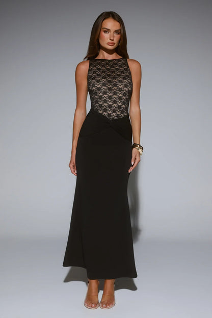 A Love Thing Lace Maxi Dress Black