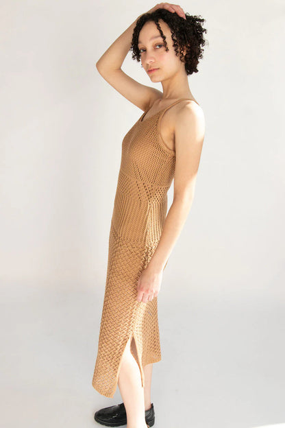 Lined Crochet Maxi Dress