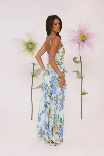 Petals Unfold Maxi Dress Print
