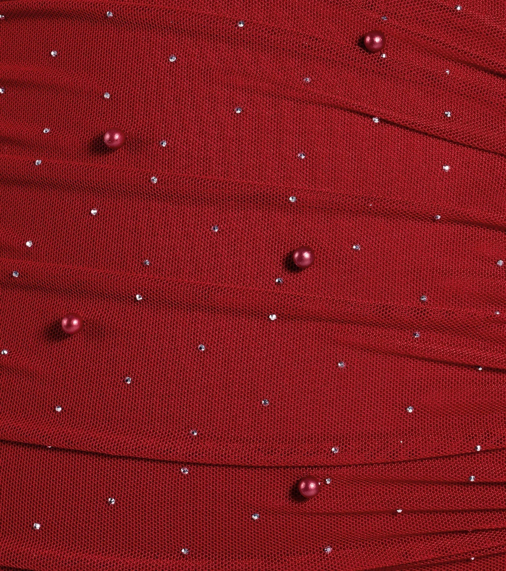 Life Of The Party Rhinestone And Pearl Mini Dress