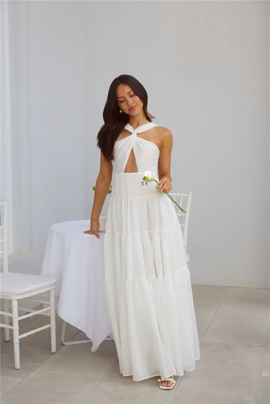 Shell Seekers Maxi Dress White