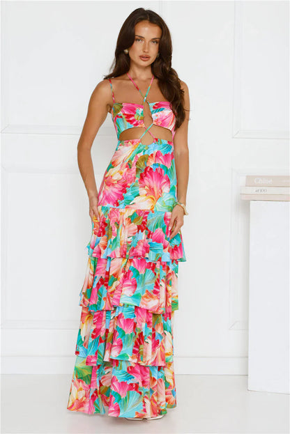 Fiesta In Paradise Maxi Dress Floral