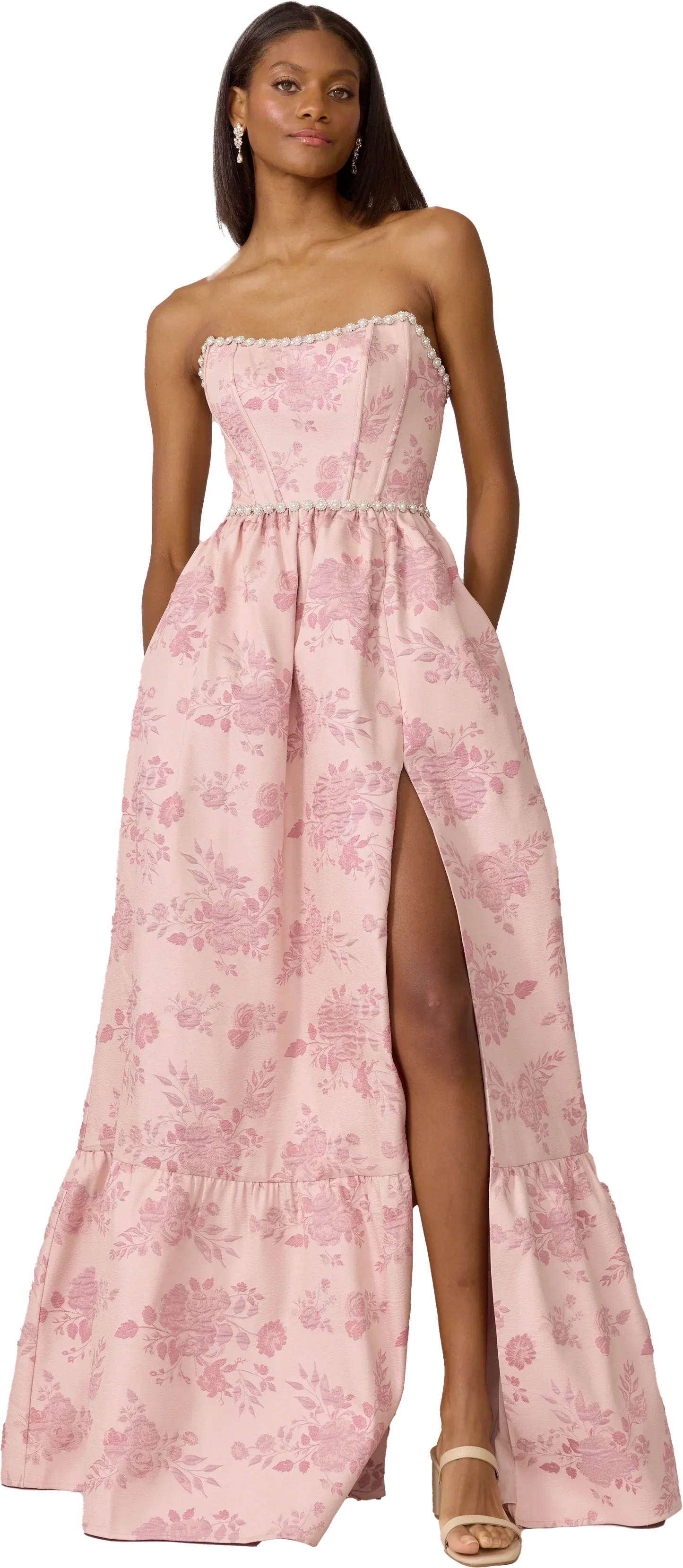 Ellapink Luxe Jacquard Dress | Made To Order