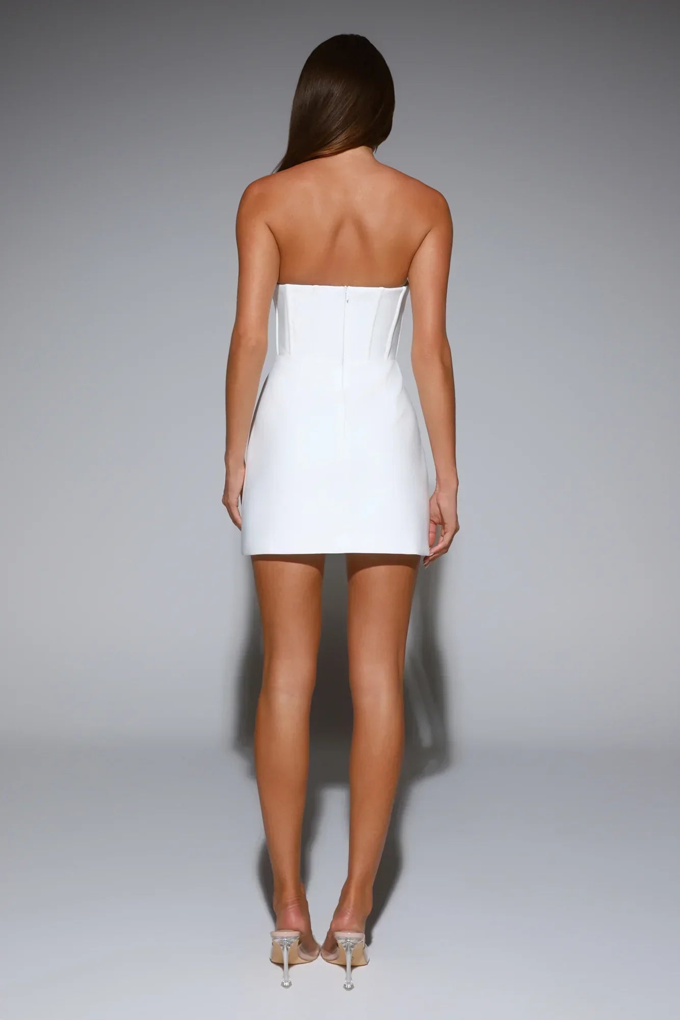 The Corset Strapless Mini Dress White