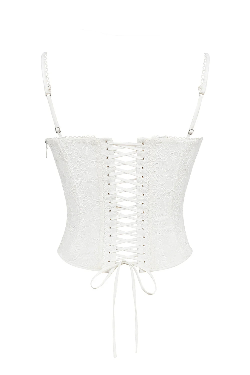 White Broderie Anglais Corset