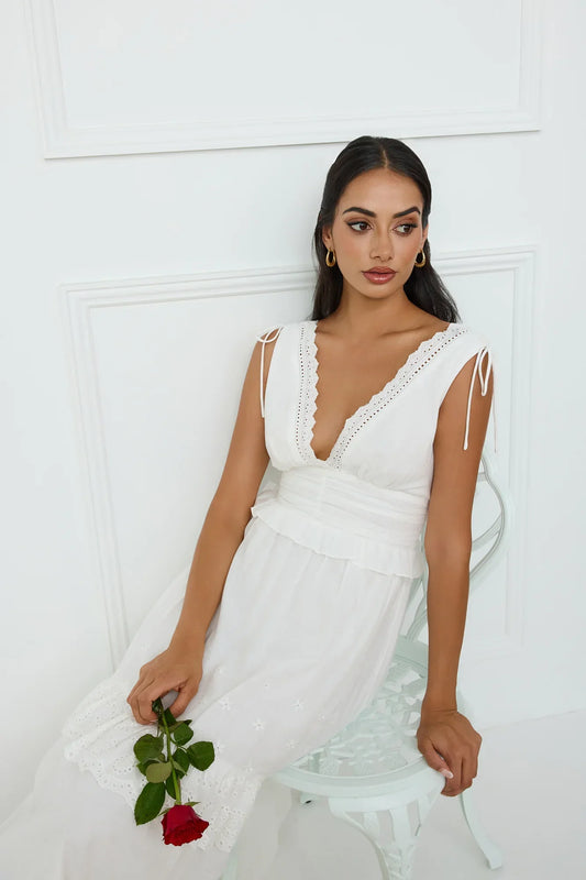 Desert Oasis Maxi Dress White