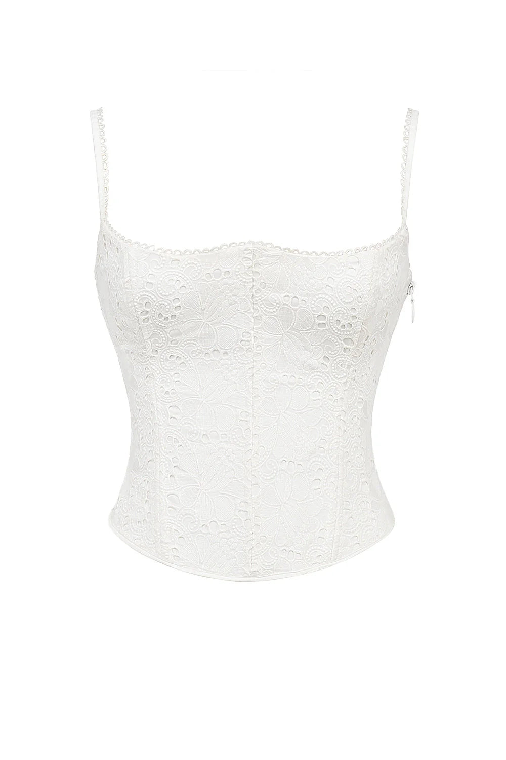 White Broderie Anglais Corset