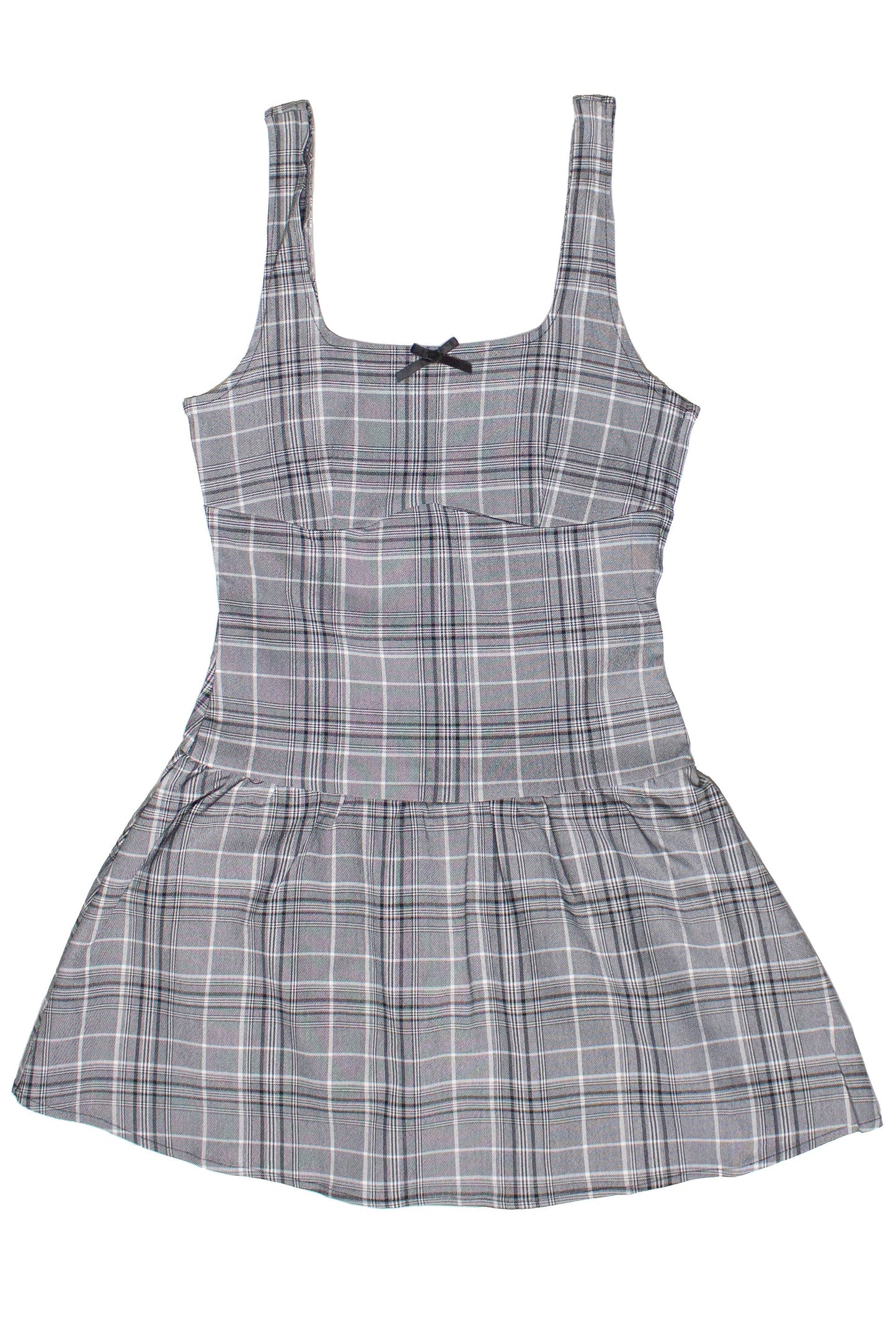 Drop Waist Plaid Mini Skort Dress