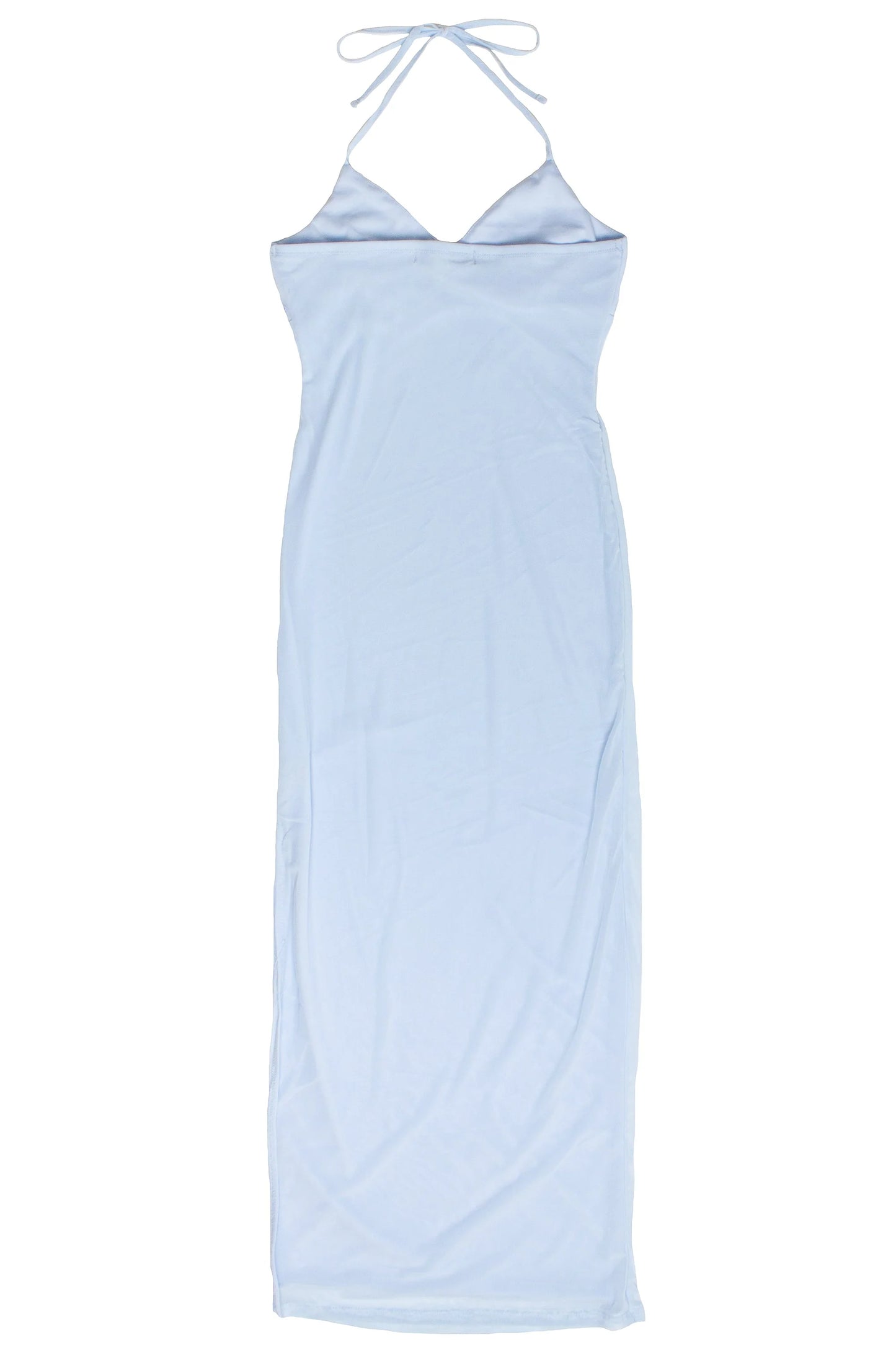Sequin Beaded Halter Maxi Dress