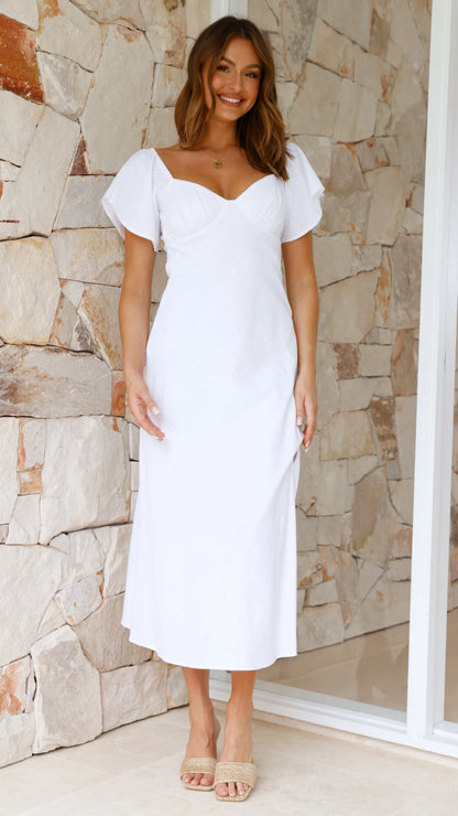Jalissa Midi Dress - White