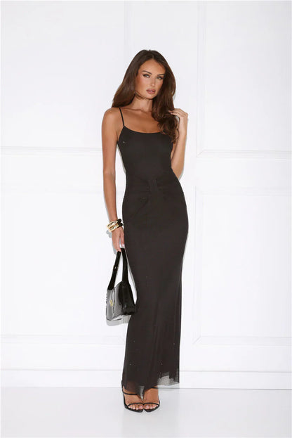 Dreamy Whisper Maxi Dress Black