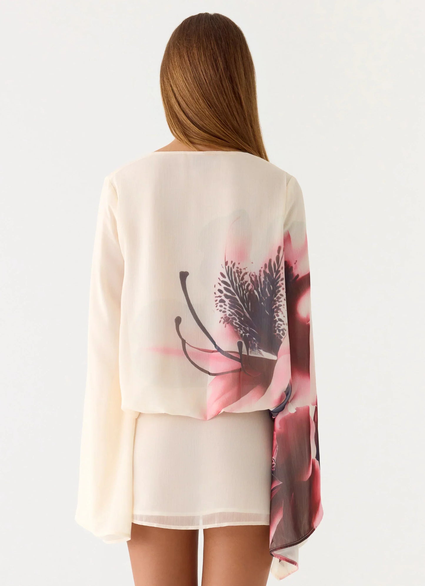 Junia Long Sleeve Mini Dress - Velvet Bloom