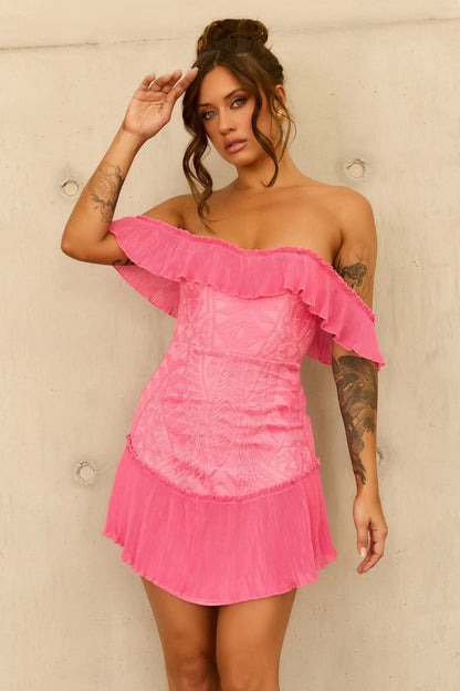 Venetian Summer Dress - Hot Pink