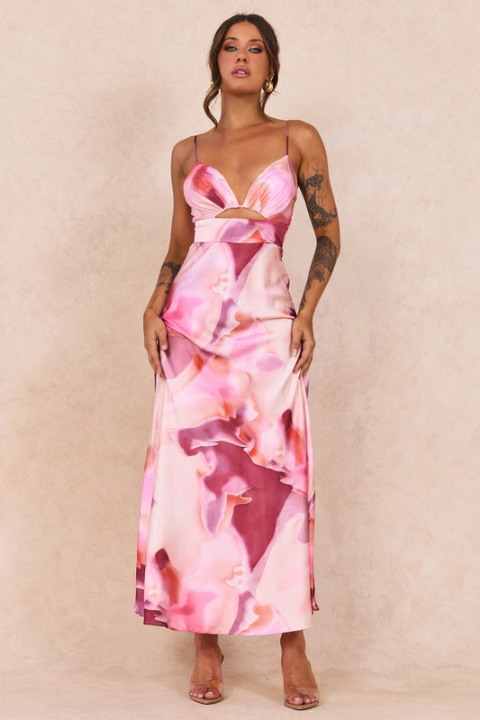 Celia Maxi Dress - Pink Multi
