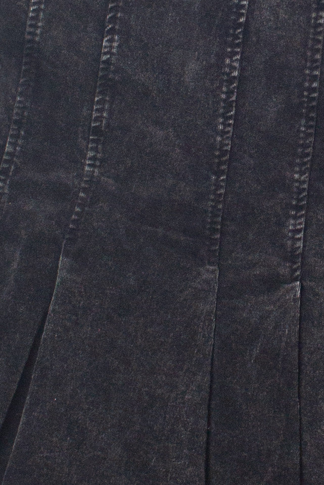 Corduroy Pleated Strapless Mini Dress