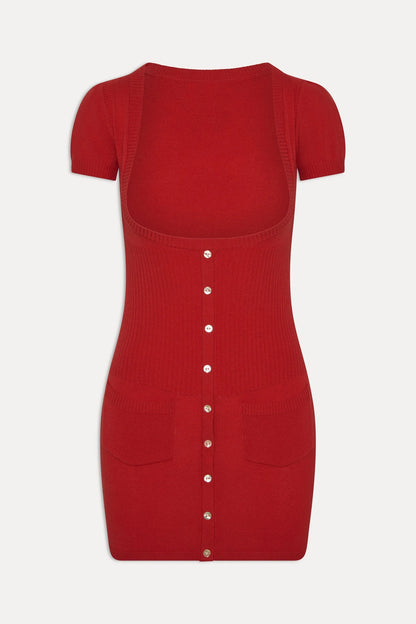 x JENNIE Sofia Knit Mini Dress - Lip Tint