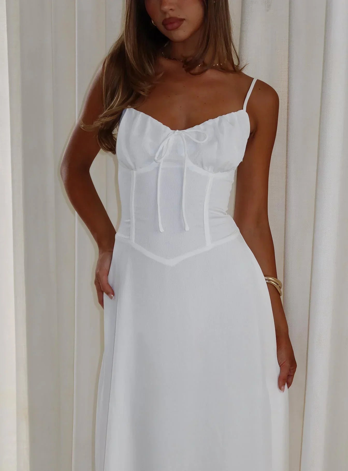 Members Only Maxi Dress White