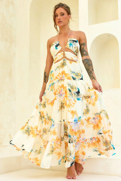 Like A Dream Maxi Dress - Beige