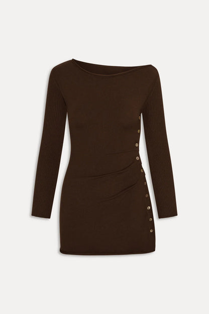 Elsa Off The Shoulder Mini Dress - Amber