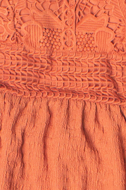 Floral Lace Top Gauze Maxi Dress
