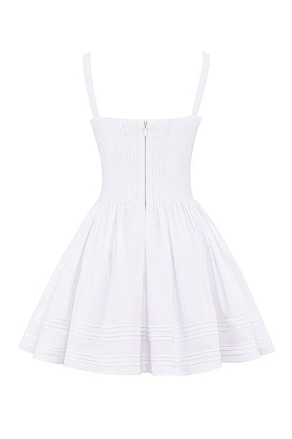 white cotton mini dress