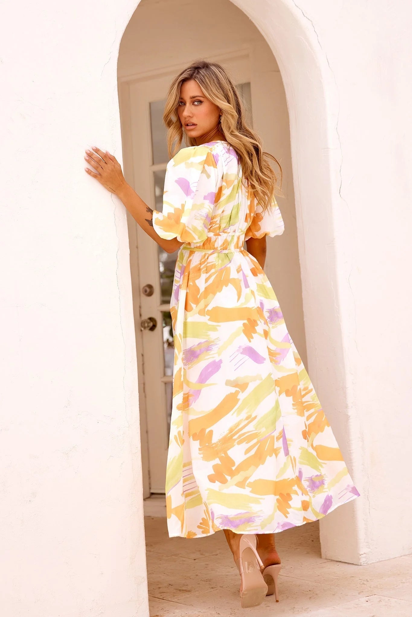 Forget Me Not Maxi Dress - Yellow Multi