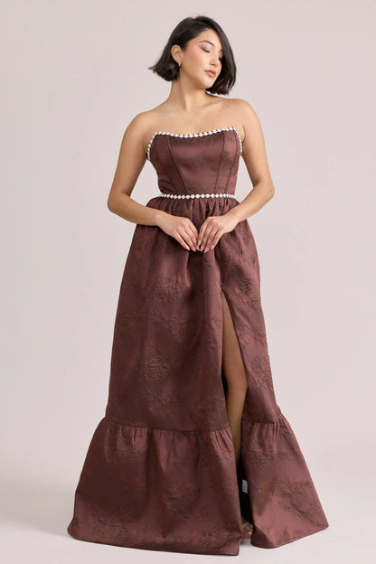 Ellapink Luxe Jacquard Dress | Made To Order