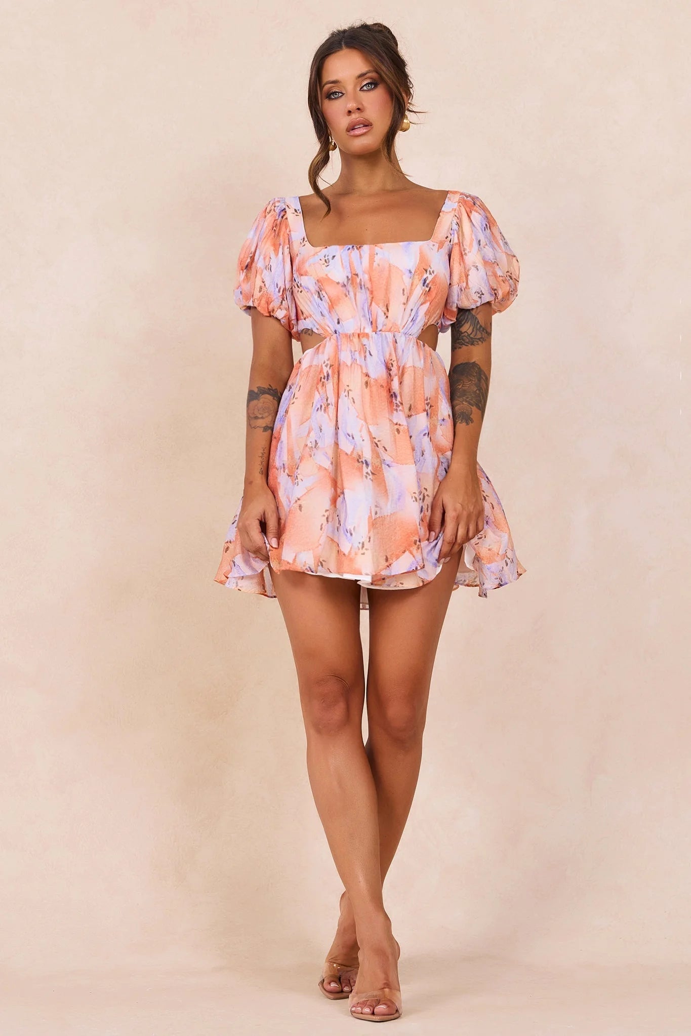 Woodington Sky Mini Dress - Orange