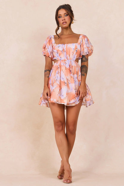 Woodington Sky Mini Dress - Orange