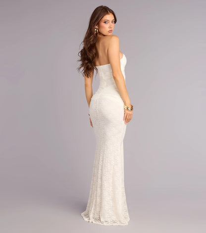 Giana Lace One-Shoulder Formal Dress