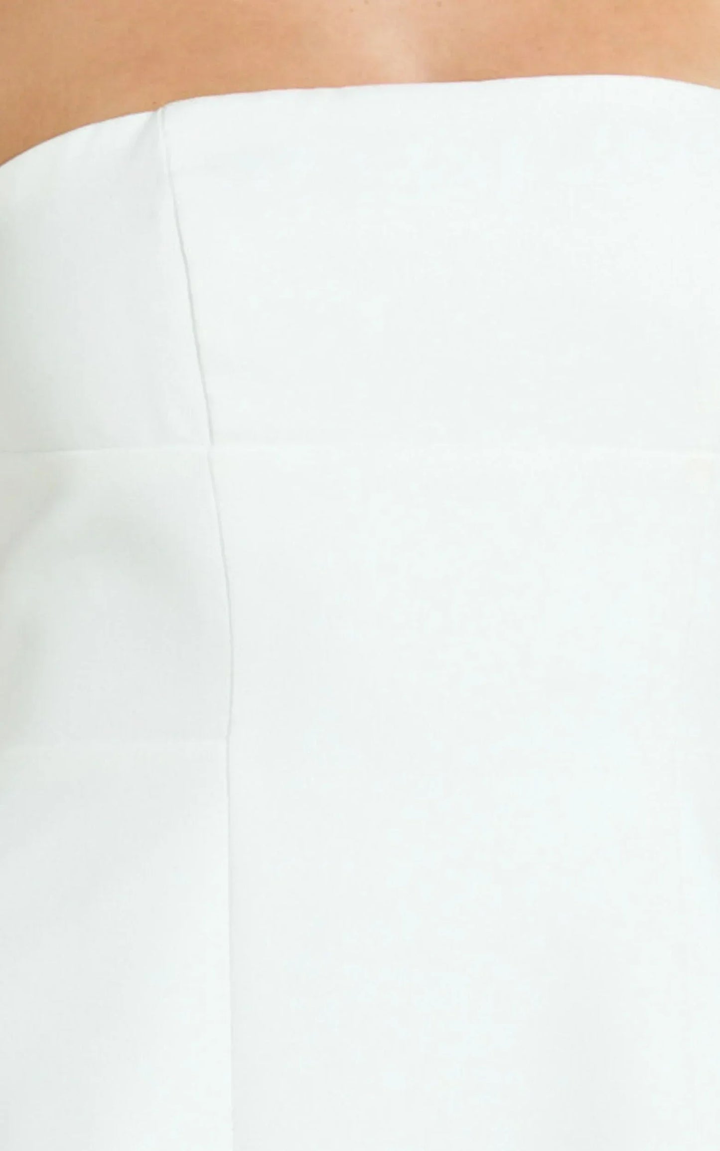 Catharine Mini Dress - Strapless A Line Dress In White