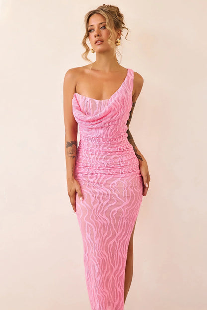Spotlight Lace Maxi Dress - Pink