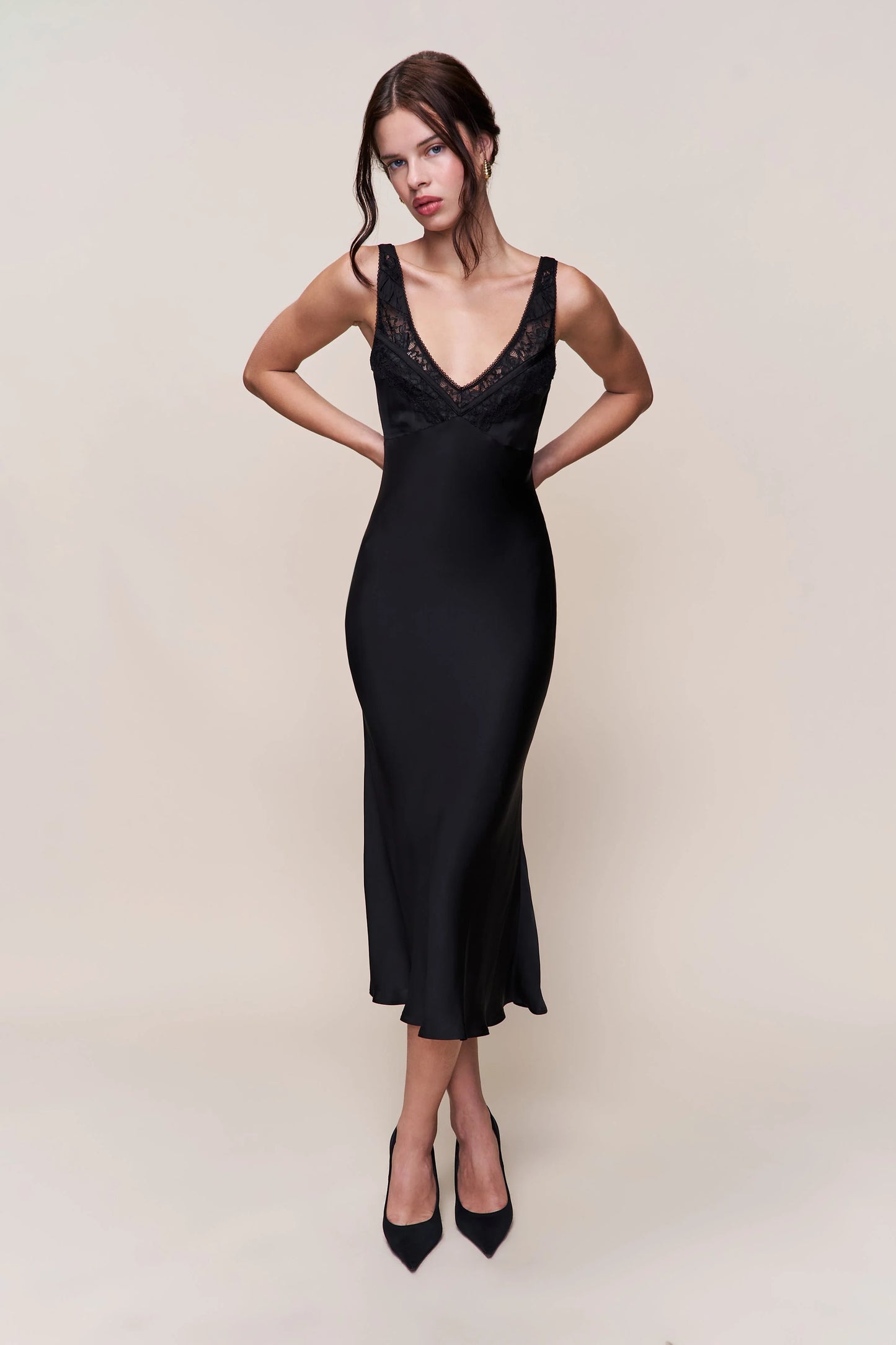 Scaosi Lace Detail Slip Dress