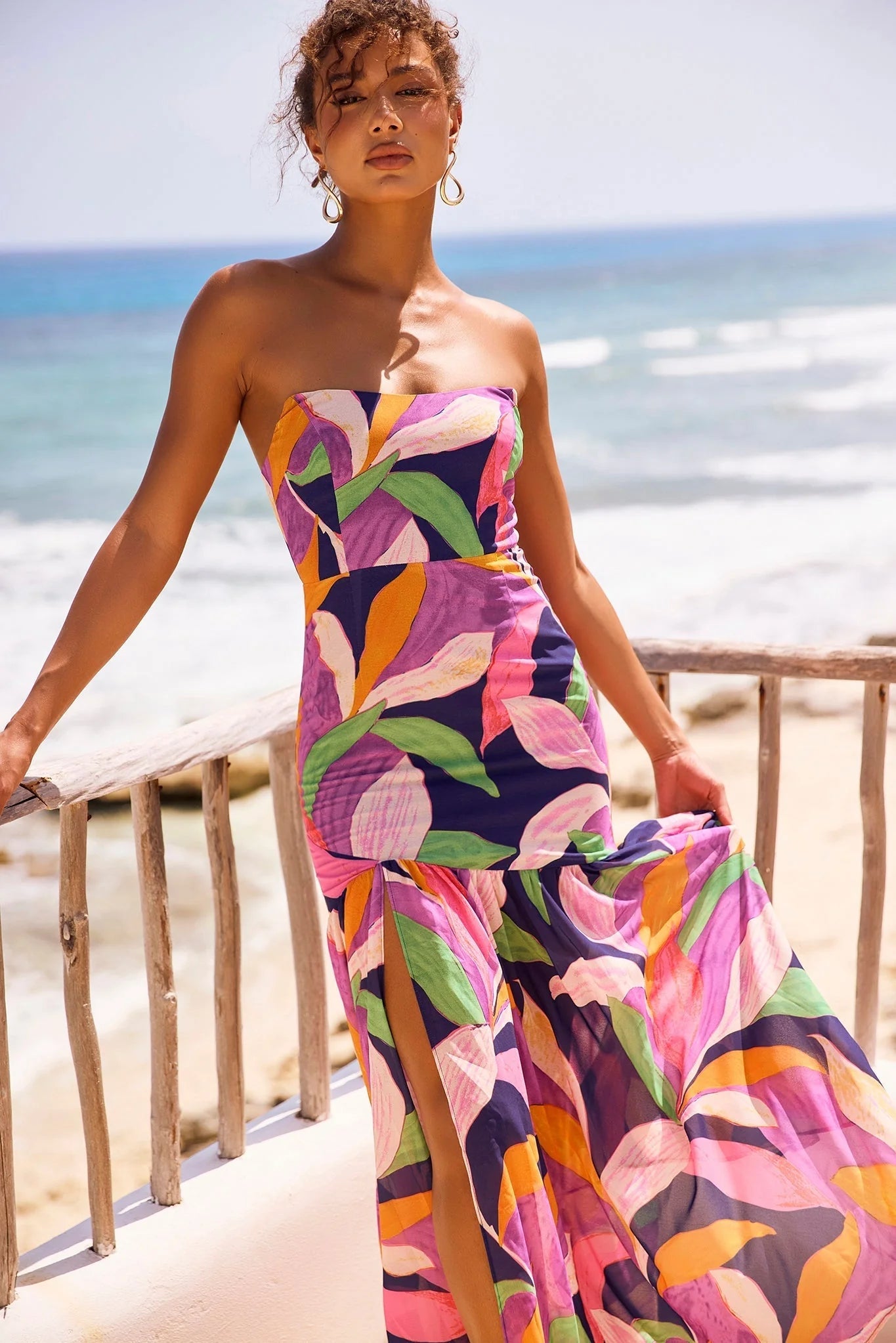 All For Her Maxi Dress - Navy Multi