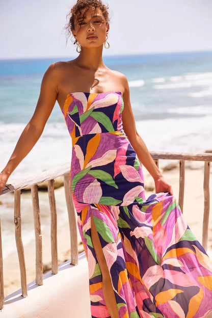 All For Her Maxi Dress - Navy Multi