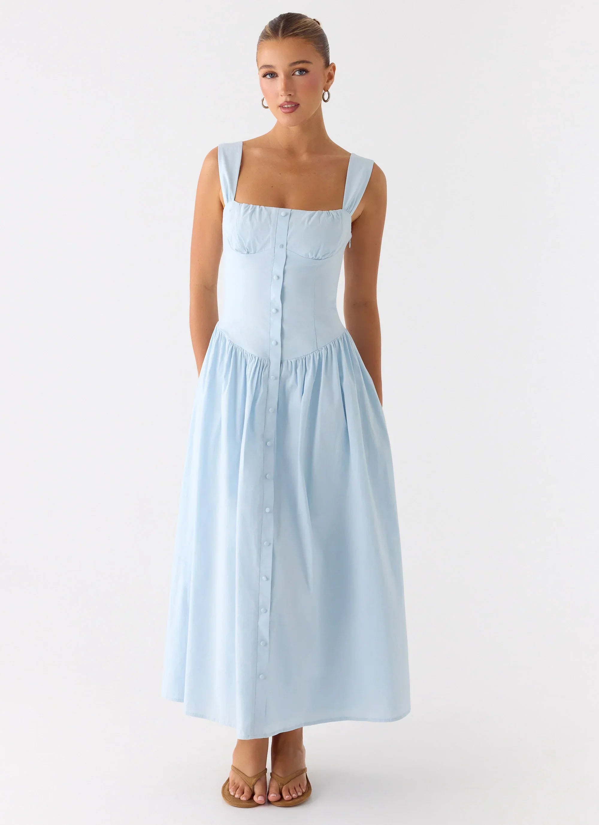 Emmalina Midi Dress - Blue