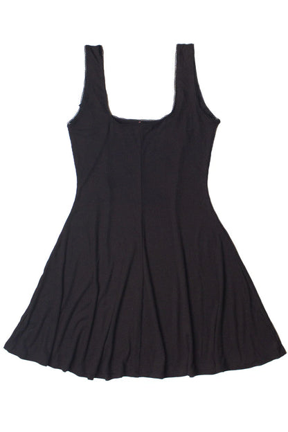 Ribbed Rose Bud Skater Dress