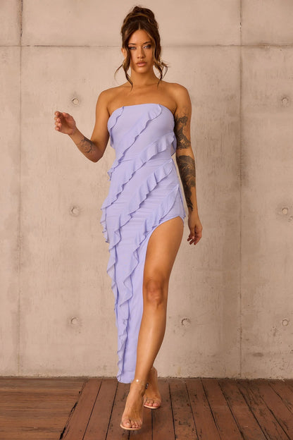 Gold Rush Maxi Dress - Cornflower