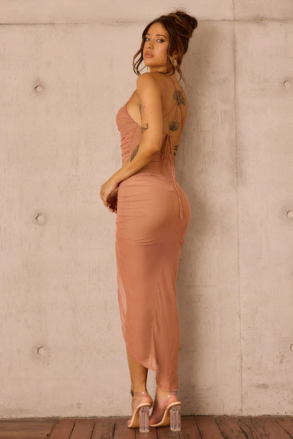 Last Dance Midi Dress - Mocha