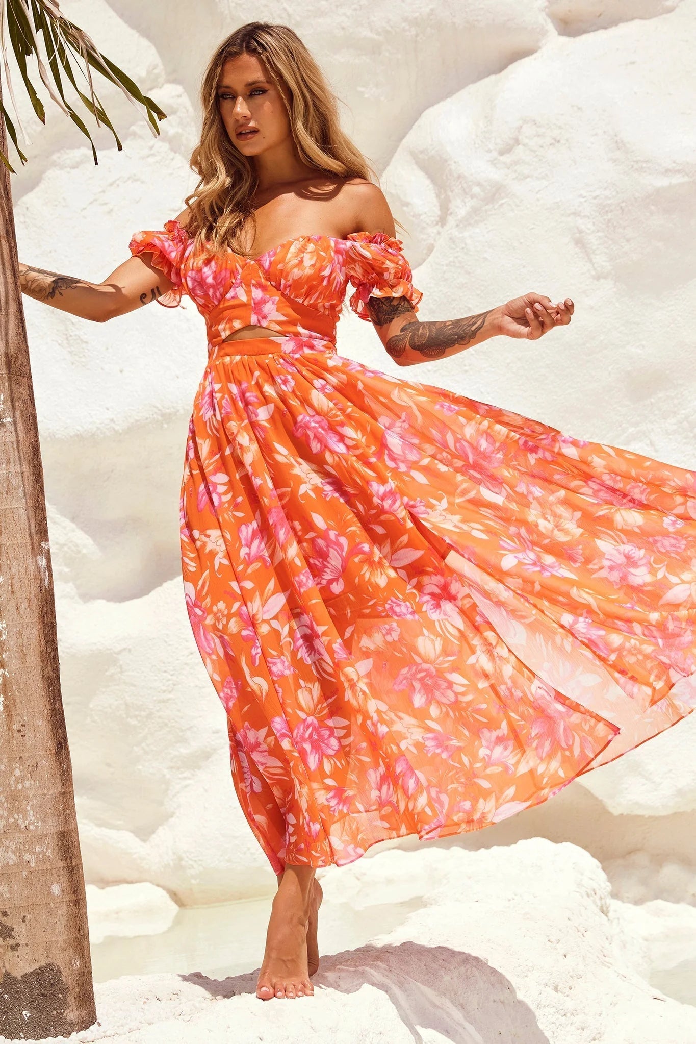 Sundrenched Maxi Dress - Red Multi