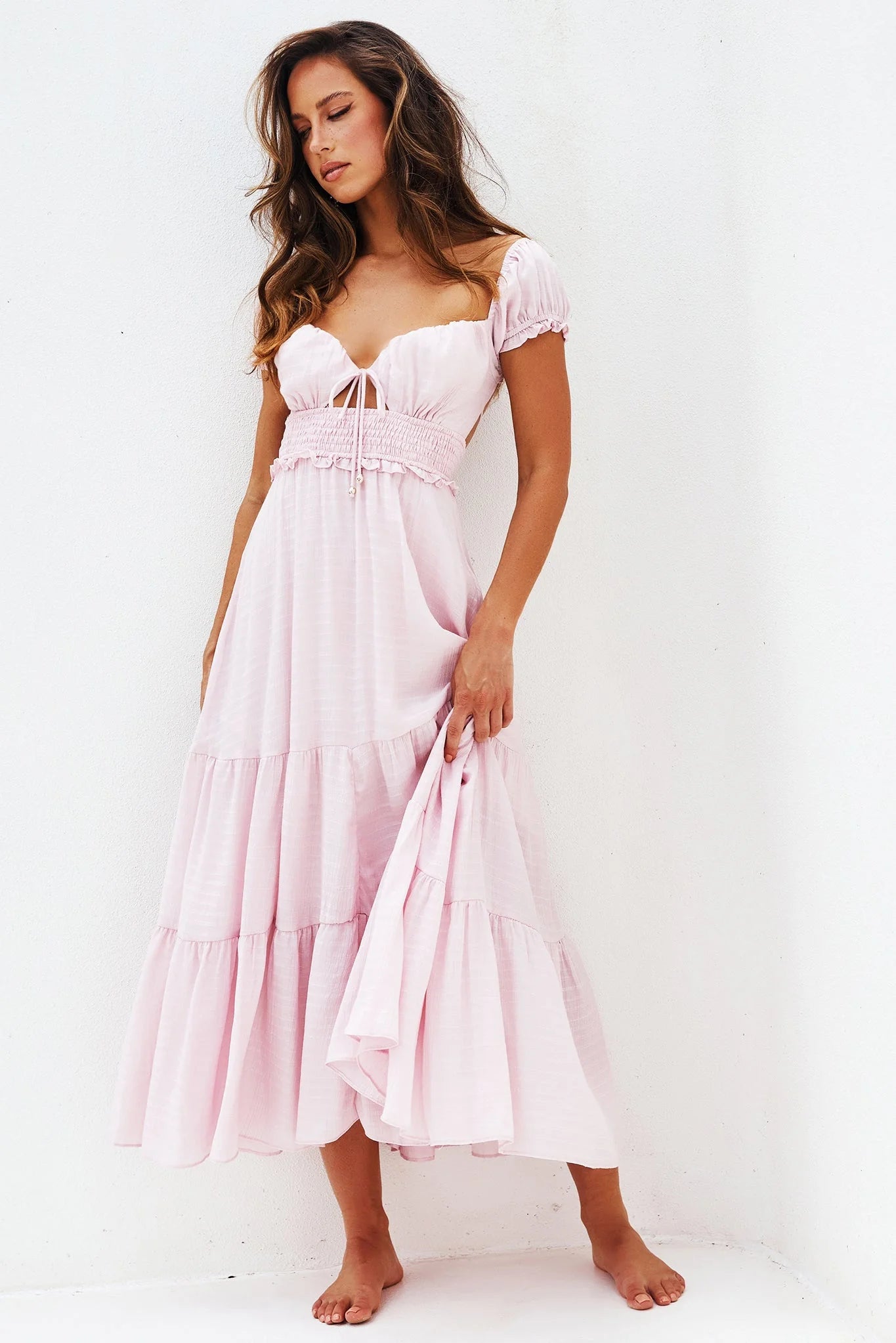 Bohemian Dreams Maxi Dress - Blush