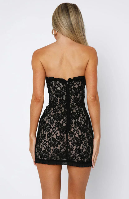 Mistress Strapless Mini Dress Black