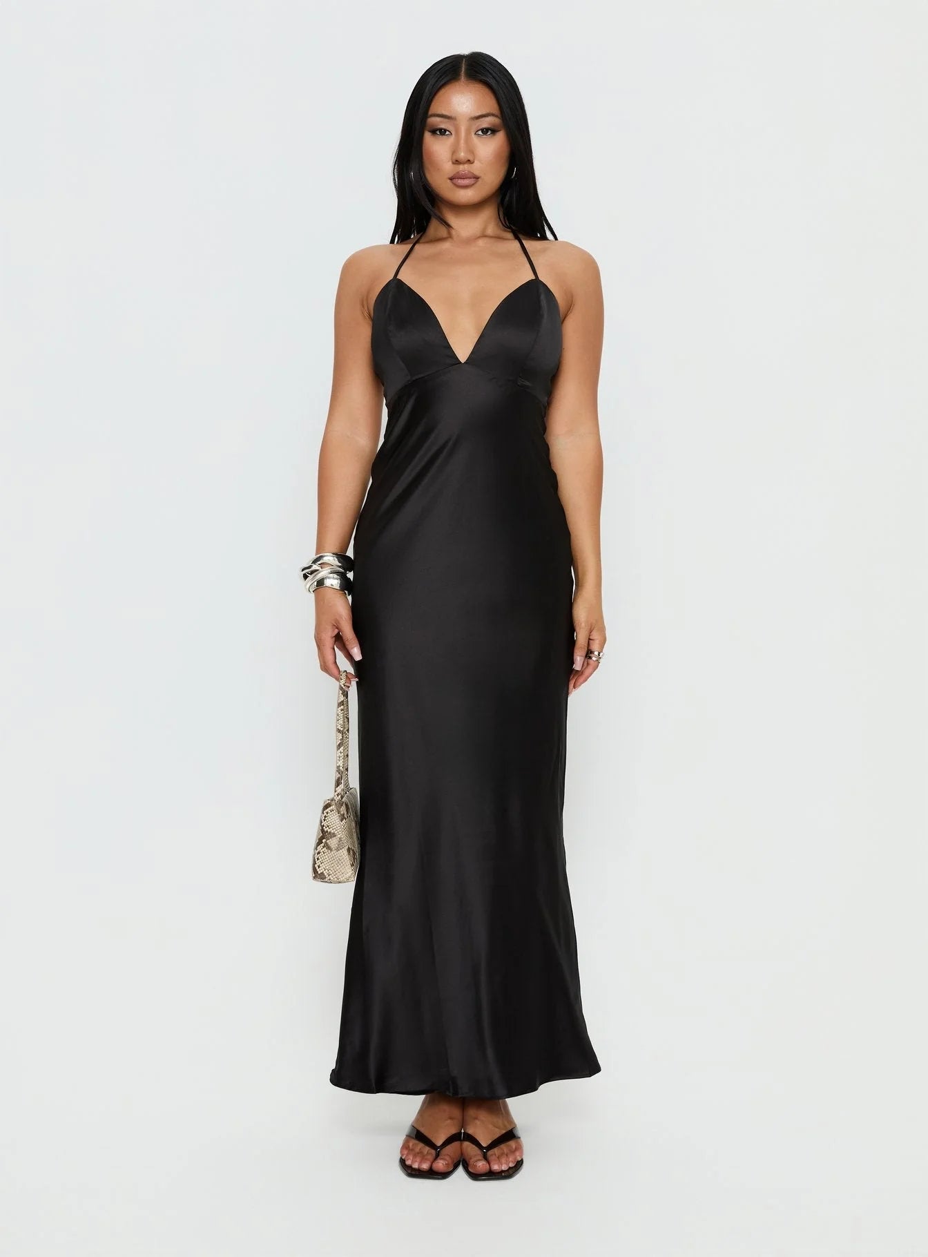 Nayani Halter Maxi Dress Black